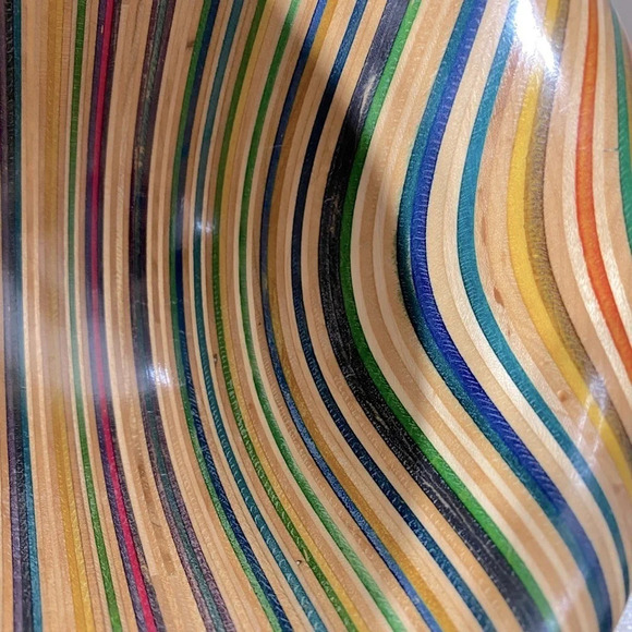 Adrian Martinus Recycled Skateboard  Wood Bowl - Picture 11 of 14